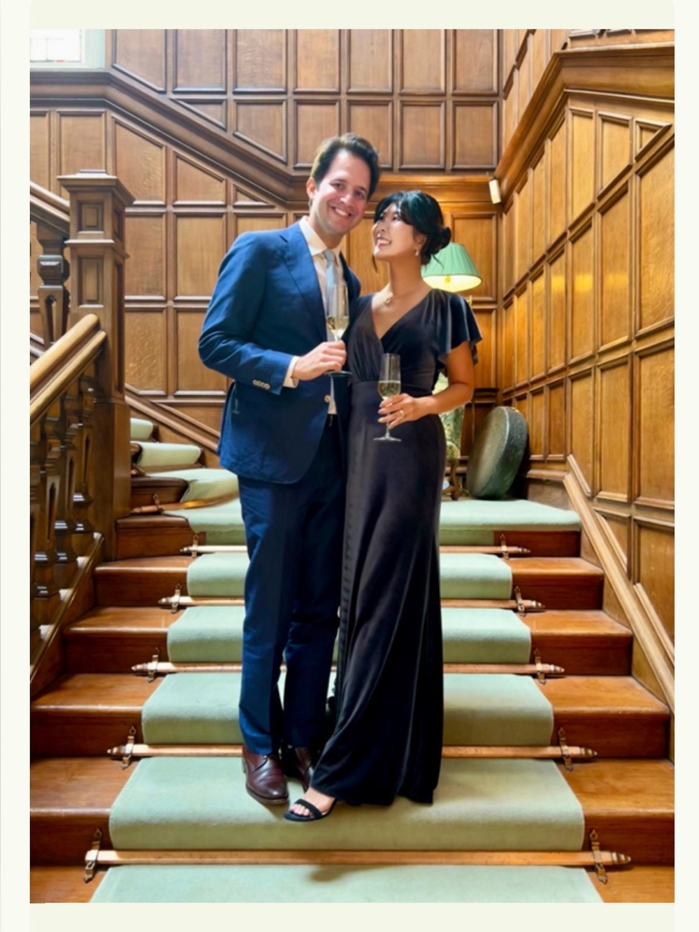 BHLDN Anthropologie Jenny Yoo Ellis Flutter Sleeve Blue Velvet Maxi Gown Dress